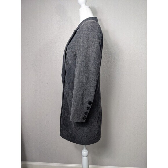 Escada Margaretha Ley Vintage L 42 Womens Gray Wool Cashmere Buttons Coat N14 - Picture 2 of 5